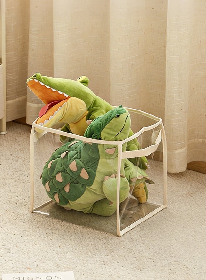 Betaoby 2-Pack Large Transparent PVC Storage Bins – Durable Handle for Kids’ Toys, Dolls & Clothes – Use in Nursery, Playroom, Bedroom - Image 2