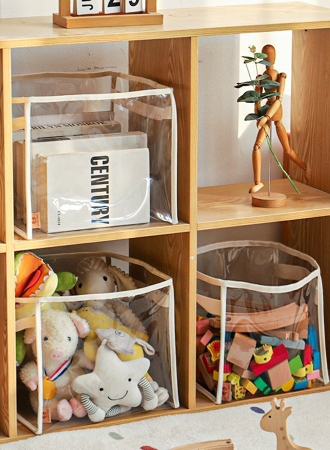 Betaoby 2-Pack Large Transparent PVC Storage Bins – Durable Handle for Kids’ Toys, Dolls & Clothes – Use in Nursery, Playroom, Bedroom - Image 3