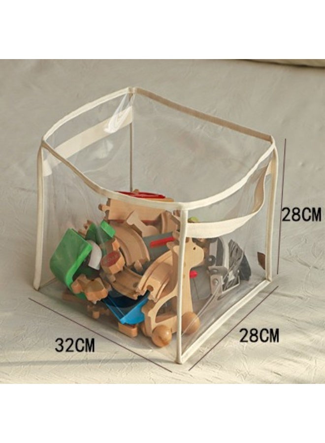 Betaoby 2-Pack Large Transparent PVC Storage Bins – Durable Handle for Kids’ Toys, Dolls & Clothes – Use in Nursery, Playroom, Bedroom - Image 4