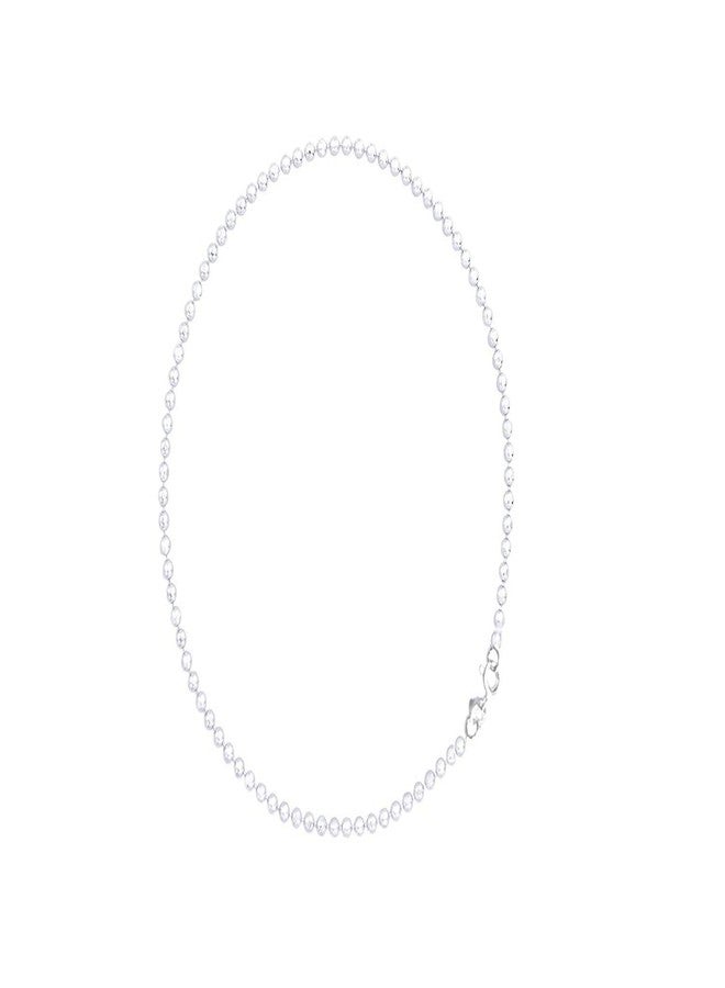 ELOISH Sterling Silver Single Beaded Anklet for Women - Image 1