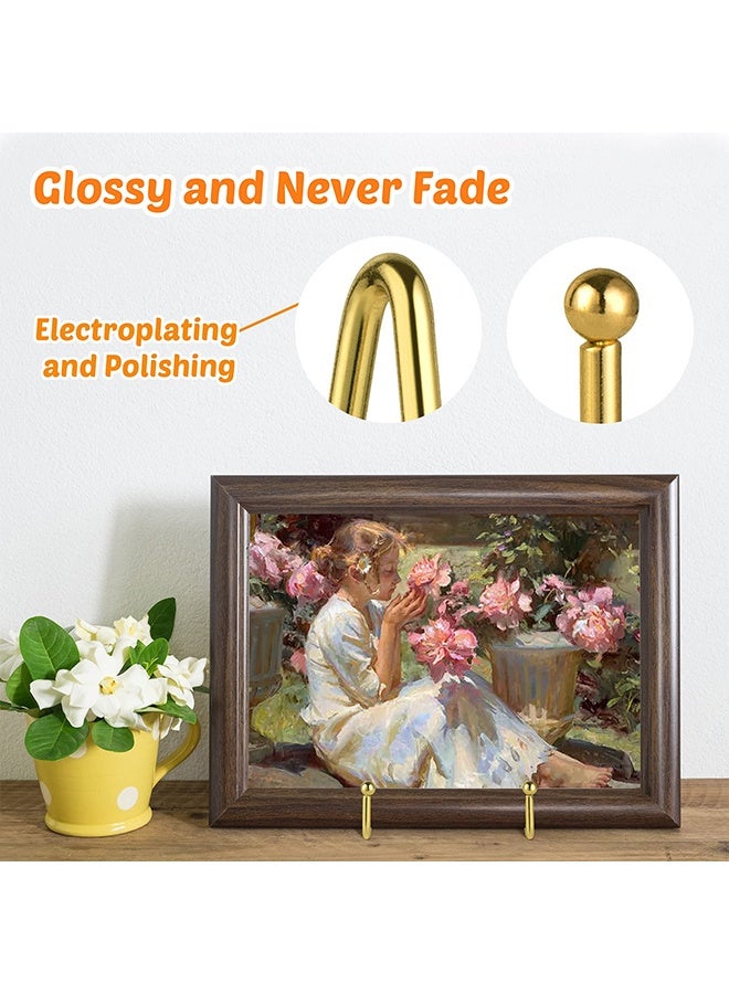 1 Pack 4 Inch Gold Iron Plate Stands for Display, Metal Easel Holder Display Stands, for Photos, Decorative Plates, Dishes & Tabletop Art - Image 3