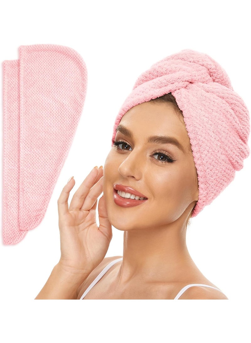 Microfiber Hair Towel for All Hair Style, 1 Pack Quick Drying Hair Turban - Perfect for Women, Men and Kids (Multi color and shapes) - Image 1