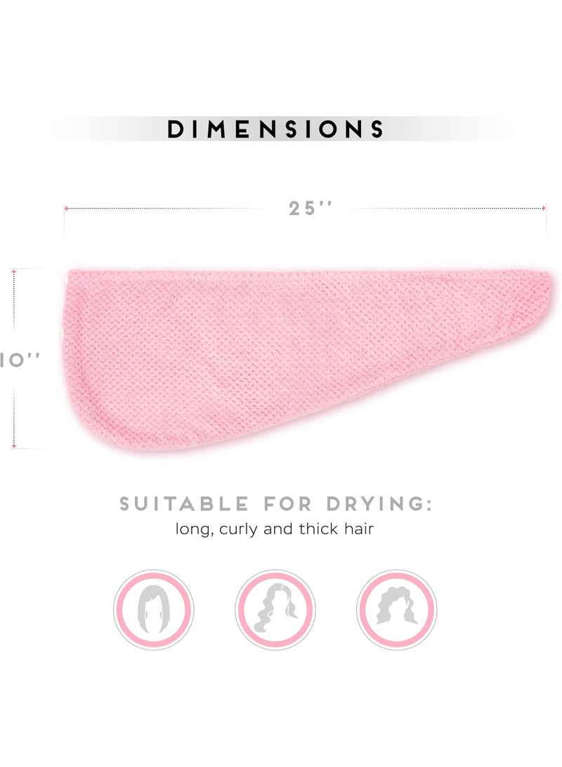 Microfiber Hair Towel for All Hair Style, 1 Pack Quick Drying Hair Turban - Perfect for Women, Men and Kids (Multi color and shapes) - Image 2