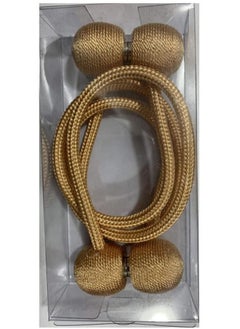 Alissa 1 Pair Curtains Holdbacks Tiebacks Magnetic Rope Drape Tie Backs Holders Gold Color  - Image 3