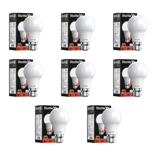 Sturlite Helo 10W LED Bulb| German Quality Certified With Advance CRI Technology| 15000 Hrs Rated Life and 900 Lumens Brightness| BIS and BEE Approved| B22 Base Energy Efficient Lighting - (Pack of 8) - Image 1