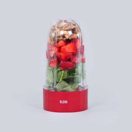 Wonderchef Nutri-Blend B Plastic Long Jar Set 500ml with Red Base Big Jar for Mixer Grinder Smoothies Juices Shakes Purees Home Kitchen Use Durable & Easy Clean - Image 1