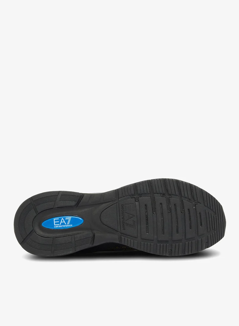 EA7 Emporio Armani Black Men's Crusher Distance Knit 2.0 Shoes  | Best Price UAE