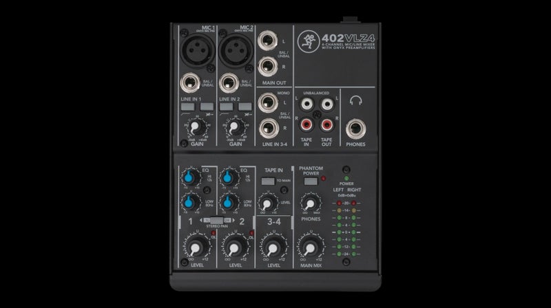 Mackie 402VLZ4 4‑Channel Ultra‑Compact Analog Mixer, Onyx Microphone Preamplifiers, for Podcast, Home Studio & Small Live Sound - Image 4