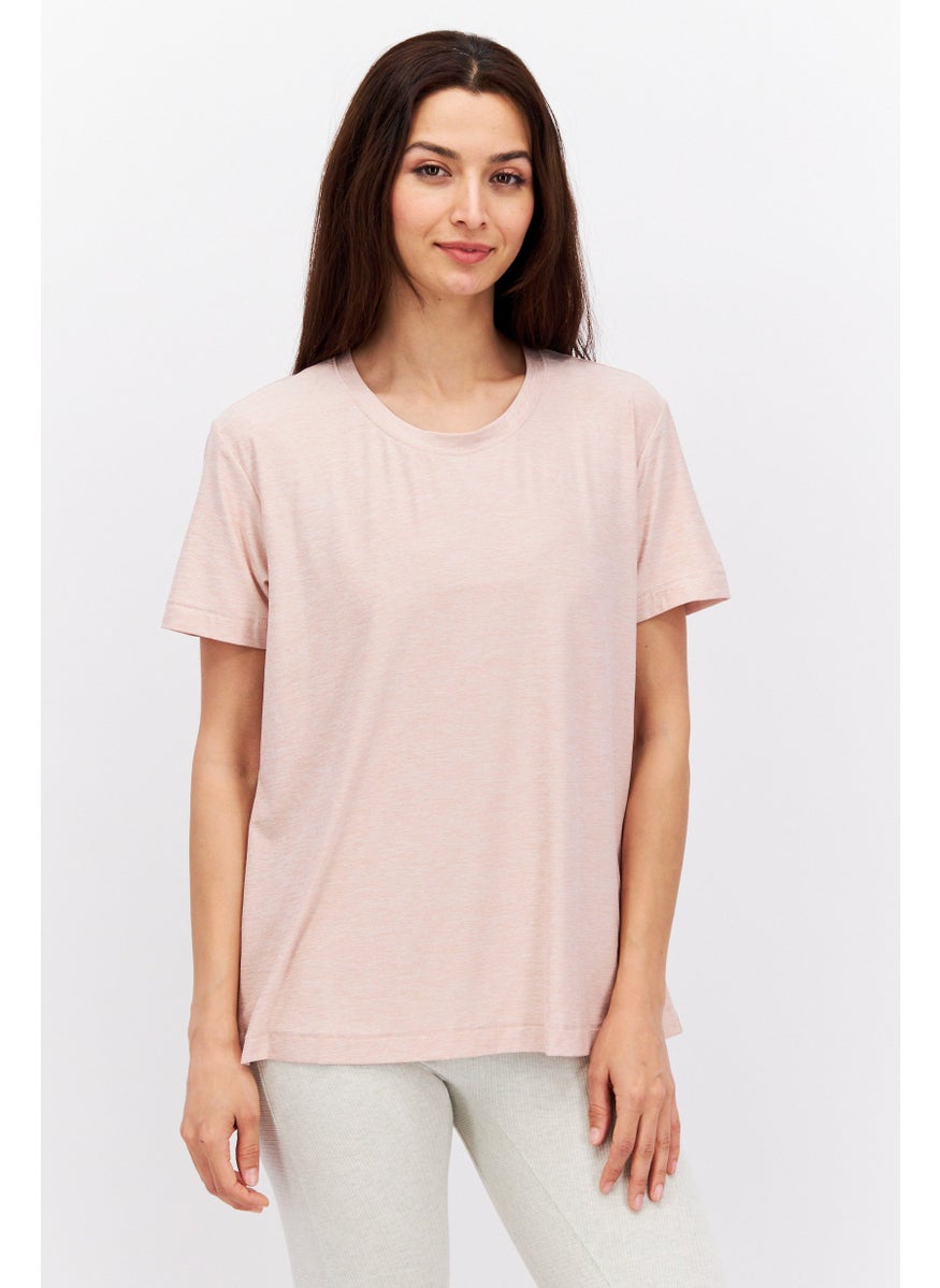 PUMA Women Sportswear Fit Shorts Sleeves Training Top, Pink  - Image 1