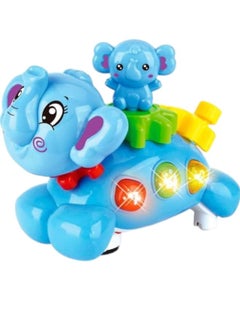 Cute Electric Spinning Elephant Music & Light Toy For Kids