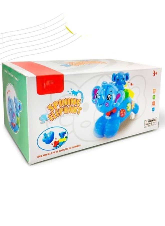 Toy Box - Cute Electric Spinning Elephant Music & Light Toy For Kids - Image 1