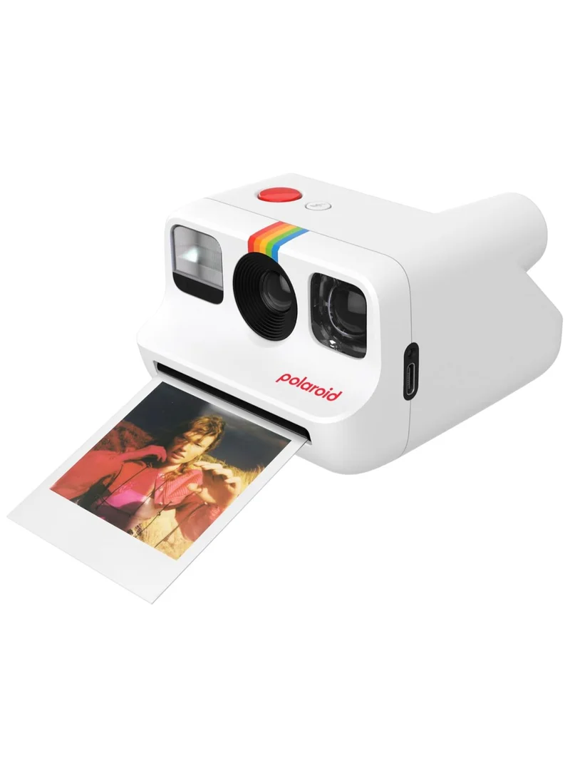 Polaroid Go Generation 2 Instant Camera Starter Set with Double Pack Color Film | World's Smallest Analog Mini Camera | Built-in Selfie Mirror, Self-Timer, Double Exposure Mode | USB-C Rechargeable - White
