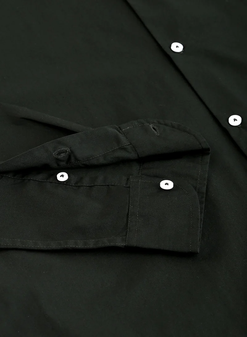 Dennis Lingo Slim Fit Bold Green Casual Spread Shirt - 100% Cotton