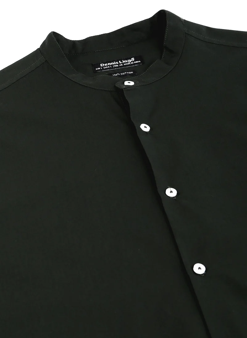 Dennis Lingo Slim Fit Bold Green Casual Spread Shirt - 100% Cotton