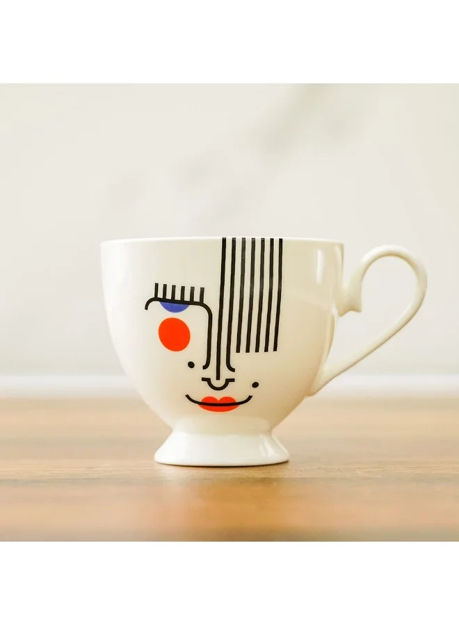 DANUBE HOME Danube Home Claire Fine Bone China Tea Cup And Saucer 220Ml Elegant And Durable Perfect For Tea Coffee Or Hot Beverages Stylish Design For Home Office Or Special Occasions