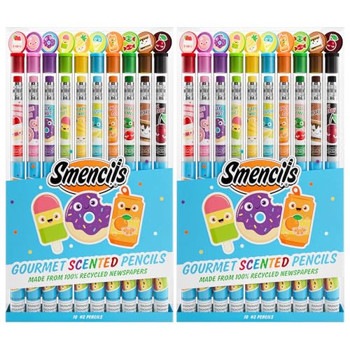 Scentco Graphite Smencils (2 Pack) - HB #2 Patented Gourmet Scented Pencils, 10 Count, Gifts for Kids, School Supplies - Image 1