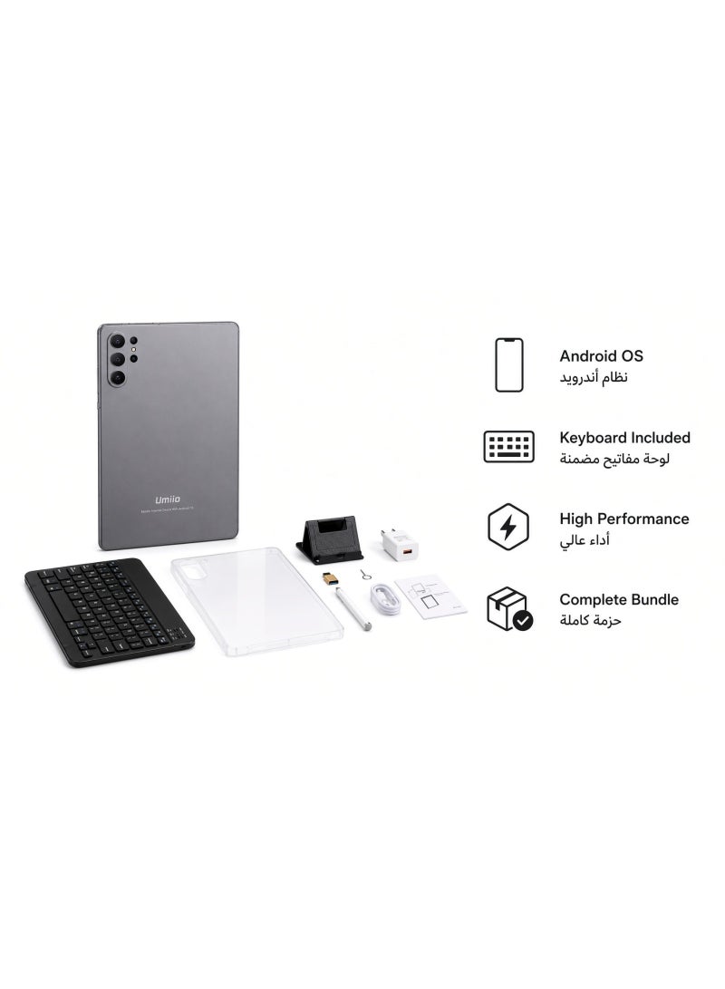 Umiio S26 Ultra 10.1 Inch Android 15 Tablet, 16GB RAM, 1TB ROM, 8000mAh Battery, Dual Camera, HD Touchscreen Display, WiFi Tablet for Work, Study, Entertainment, Browsing and Video Calling - Image 4