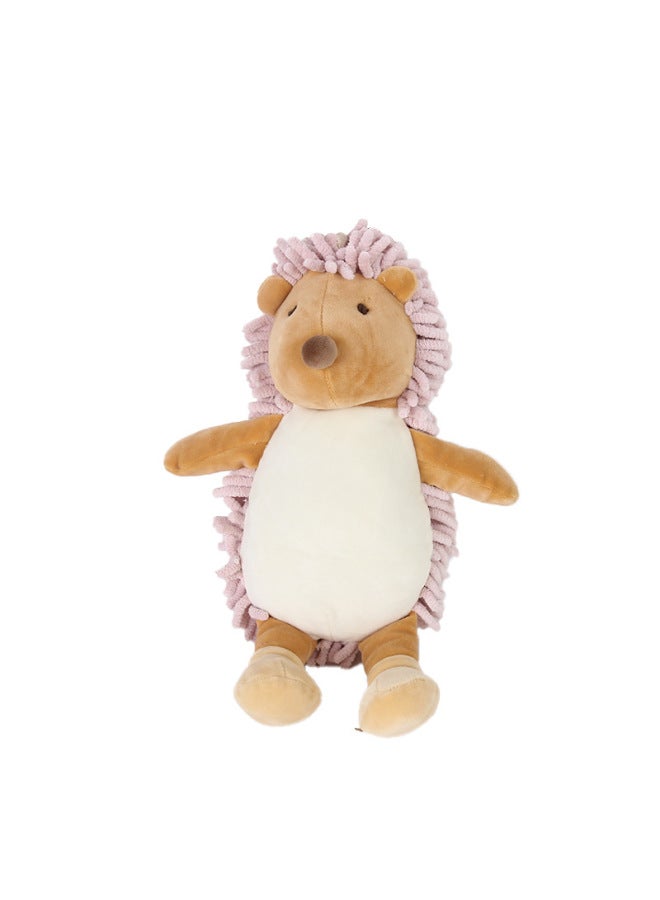 Cartoon Hedgehog Chenille Wipe Hand Doll Multifunctional Animal Creative Absorbent Wipe Hand Towel Plush Toy Wholesale-Color:Pink-Height:35*25*13 - Image 1