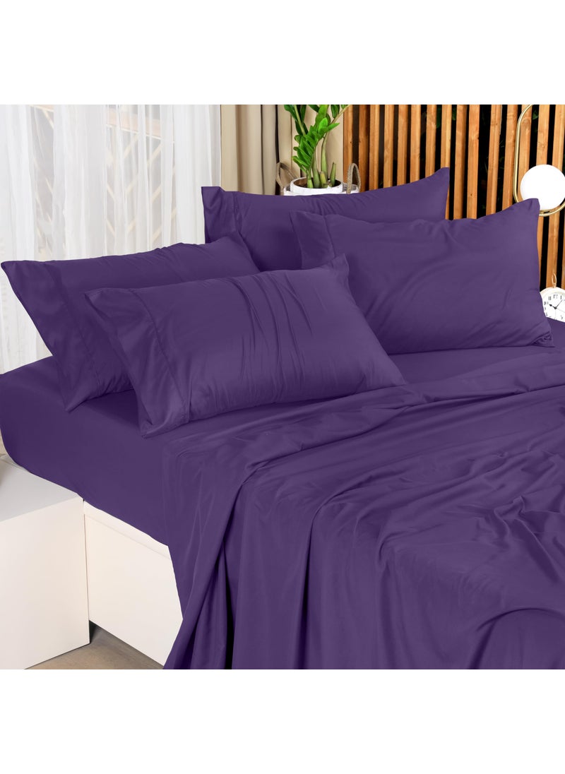 Utopia Bedding Utopia Bedding Queen Bed Sheets Set - 4 Piece Bedding - Brushed Microfiber - Shrinkage and Fade Resistant - Easy Care (Queen  Egg Plant)  - Image 3