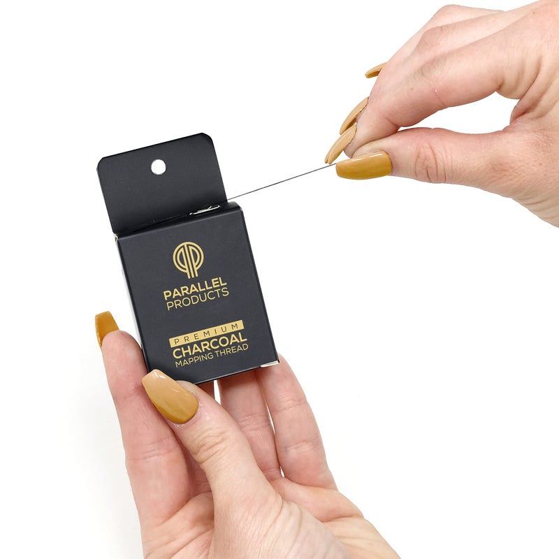 Parallel Products - Premium Eyebrow Mapping String for Microblading - Pre-Inked - 1 mm Charcoal Thread - Essential Brow Microblading Supplies - 15 Meters per Box - Image 2