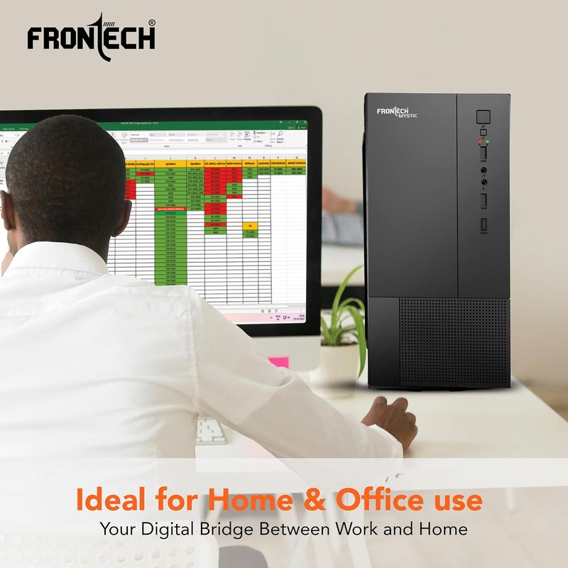 FRONTECH Mystic Silver Series Cabinet/Computer Case with HD Audio | ATX/Mini ATX Compatible | 2 Front USB - 2.0 | Ideal for Home/Office/Gaming (FT-4279, Black) - Image 4