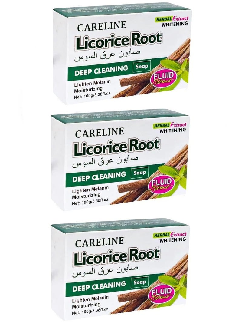 Careline Licorice Root Soap 100grams - 3 pieces - Image 1