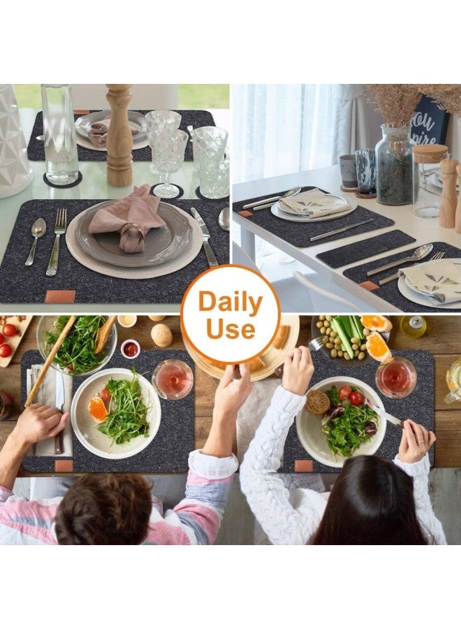 WAOKN Set of 12 PVC Placemats, 4 Placemats 4 Coasters 4 Cutlery Bags for Table Decoration Holiday Wedding Decoration Centerpieces - Table Placemats Non-slip and Heat-resistant - Washable Placemats  - Image 3