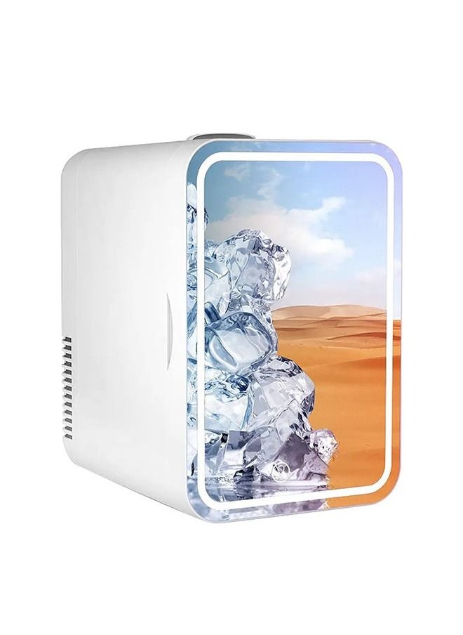 Arabest Car Refrigerator, 4 Liter Portable Mini Car Refrigerator with Glass Panel and LED Light, Suitable for Storing Food and Drinks  - Image 1