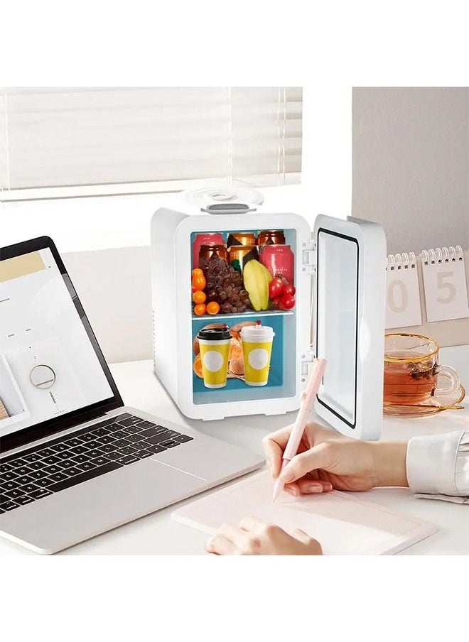 Arabest Car Refrigerator, 4 Liter Portable Mini Car Refrigerator with Glass Panel and LED Light, Suitable for Storing Food and Drinks  - Image 2