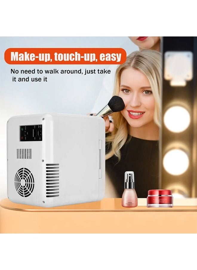 Arabest Car Refrigerator, 4 Liter Portable Mini Car Refrigerator with Glass Panel and LED Light, Suitable for Storing Food and Drinks  - Image 3