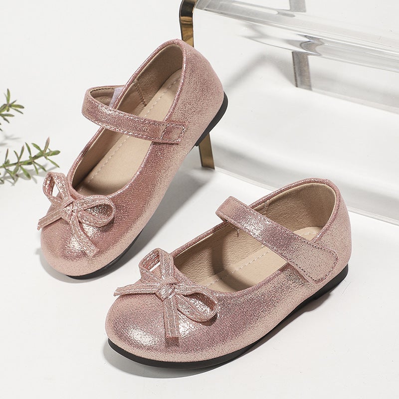 Girls' Leather Shoes 2026 Autumn New Children'S Loafers Princess Shoes Baby Soft-Soled Non-Slip Flats - Image 1
