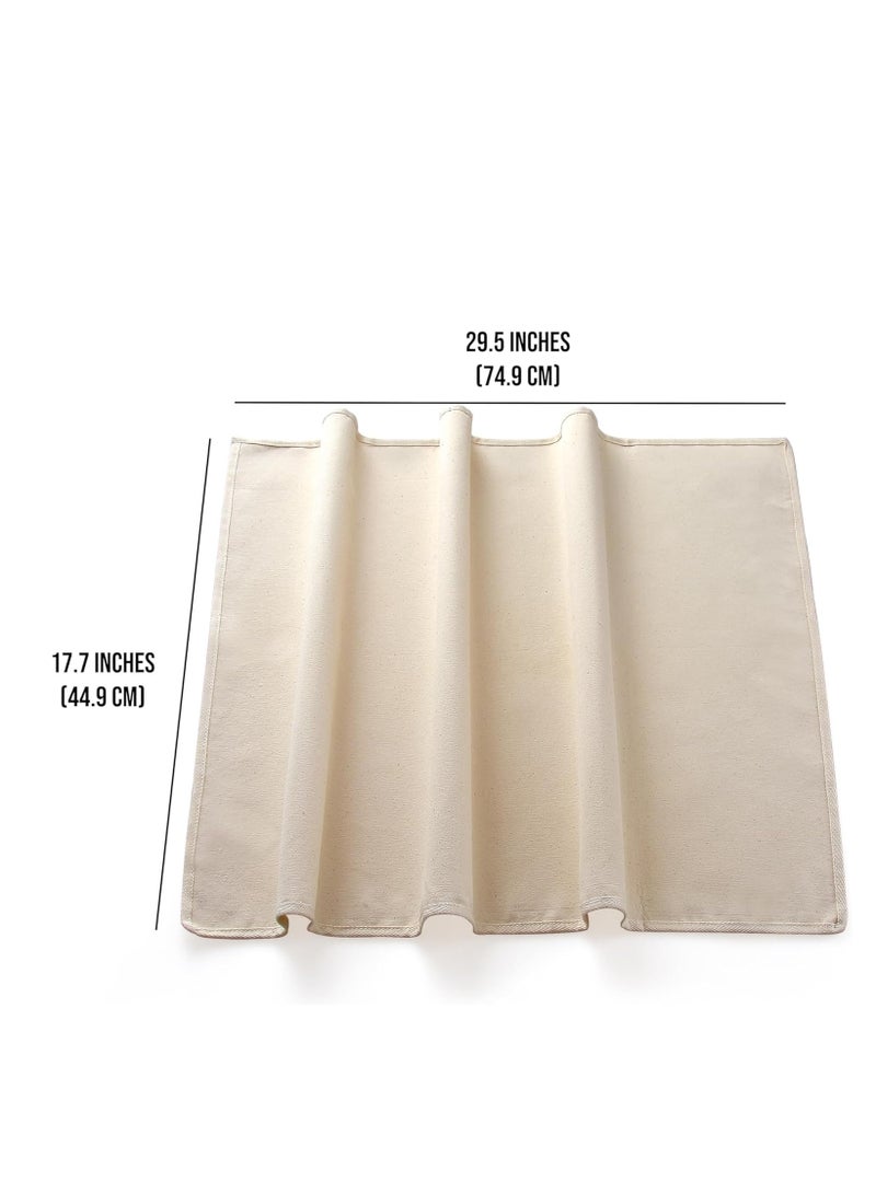 Orblue Orblue Bakers Couche and Proofing Cloth, 100% Cotton Fabric for Bread Dough Baking, Shaping Tool for Baguettes, Loaves, Ciabatta, Bread Couche 29.5 x 17.7 Inches  - Image 5