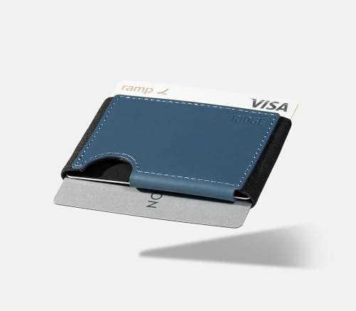 The Ridge Ridge Biflex Wallet for Men - Slim Minimalist Compact Wallet with RFID Protected Lining, Leather Front Pocket Wallets for Men (Cobalt Blue) - Image 2
