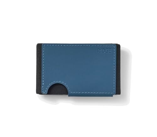 The Ridge Ridge Biflex Wallet for Men - Slim Minimalist Compact Wallet with RFID Protected Lining, Leather Front Pocket Wallets for Men (Cobalt Blue) - Image 1