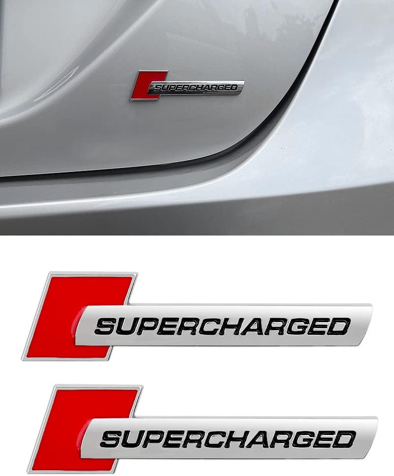 ChezMax Supercharged Emblem Car Logo - 2Pcs Metal Badge - Image 3