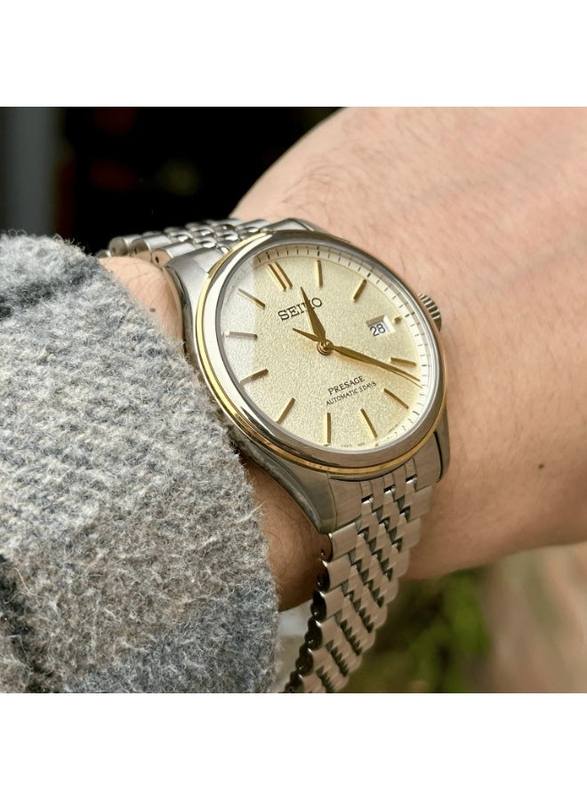 Seiko ساعة نسائية كلاسيكية من بريسايج SPB478J1، 40.2 مم بقرص شامباني، علبة وسوار من الفولاذ المقاوم للصدأ، مقاومة للماء حتى 100 م - Image 5