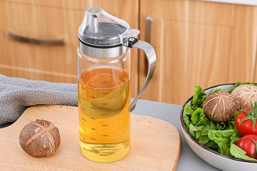 we3 Glass Oil and Vinegar Dispenser Modern Olive Oil Dispenser Wide Opening for Easy Refill and Cleaning Clear Glass Oil Bottle Pouring Spouts 450ml Pack of 1 - Image 5