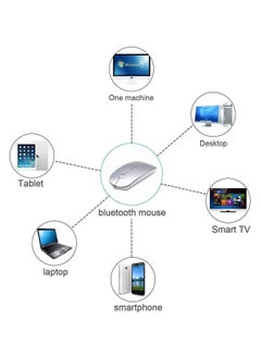 Bluetooth Wireless USB Mouse with USB 2.4GHz Wireless Dongle up to 1600 DPI up to 10m Optical Sensor for Laptop PC MacBook iPad Computer Silver - pzsku/Z4D9459E19BB63F237202Z/45/1741244779/f99921ac-8ce6-4052-929b-f74678996ed7