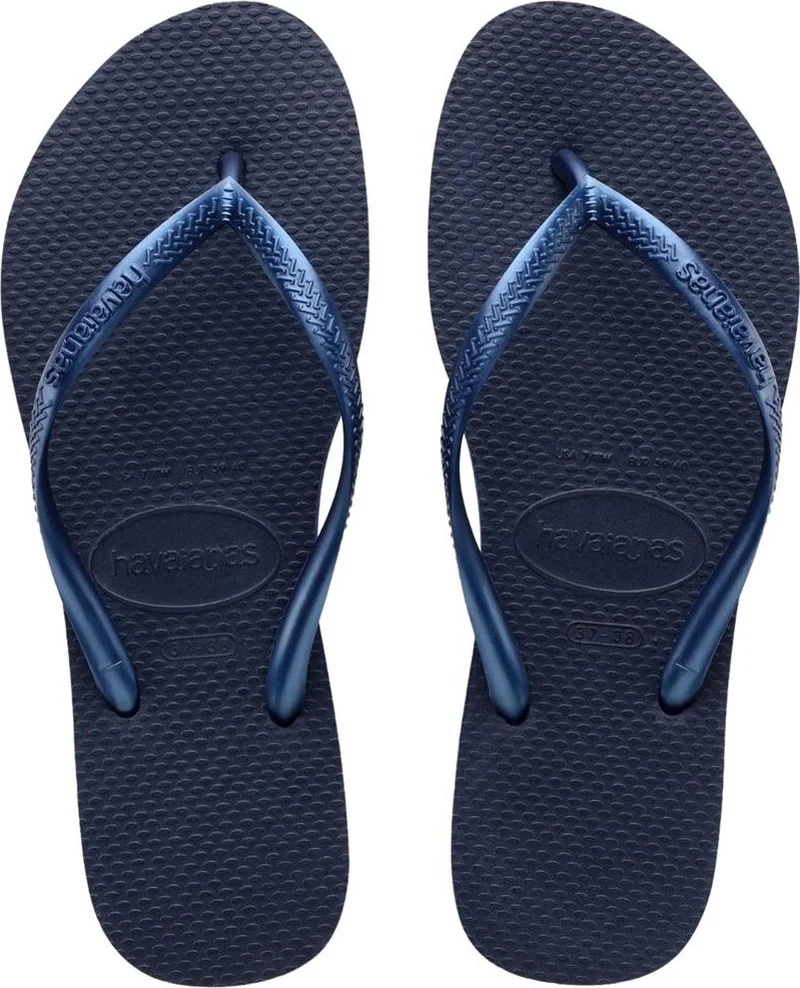 havaianas Slim Navy Blue Slippers