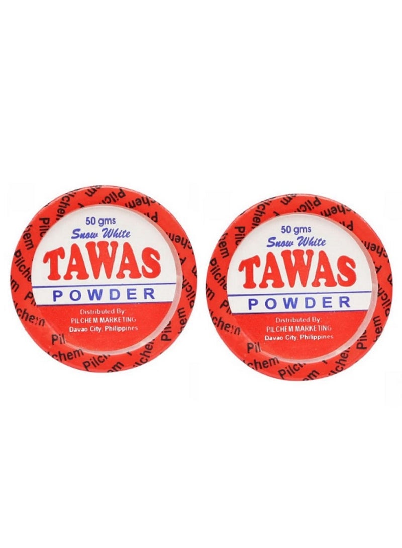 Snow White Tawas Whitening Powder 50gm Pack of 2 - Image 1