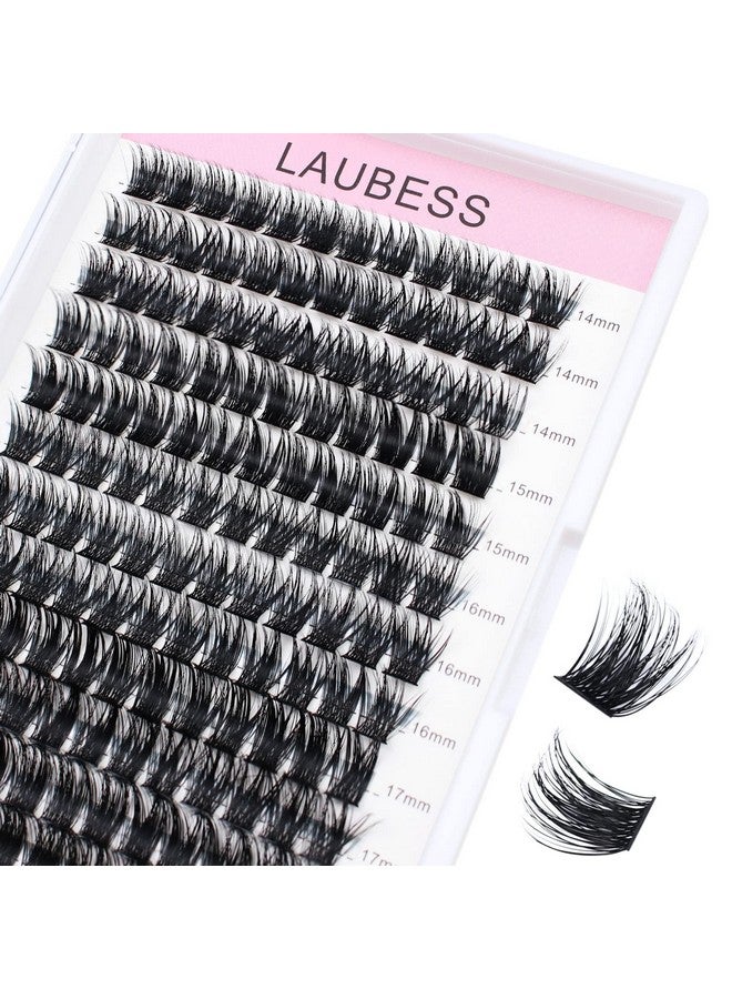 LAUBESS Individual Lashes 1418Mm 144Pcs Cluster Lashes Mixed Tray Volume Eyelash Clusters Diy Lash Extension Kit Soft Lash Clusters Fluffy Mink Cluster Eyelash Extensions (030.07D 1418Mm) - Image 1