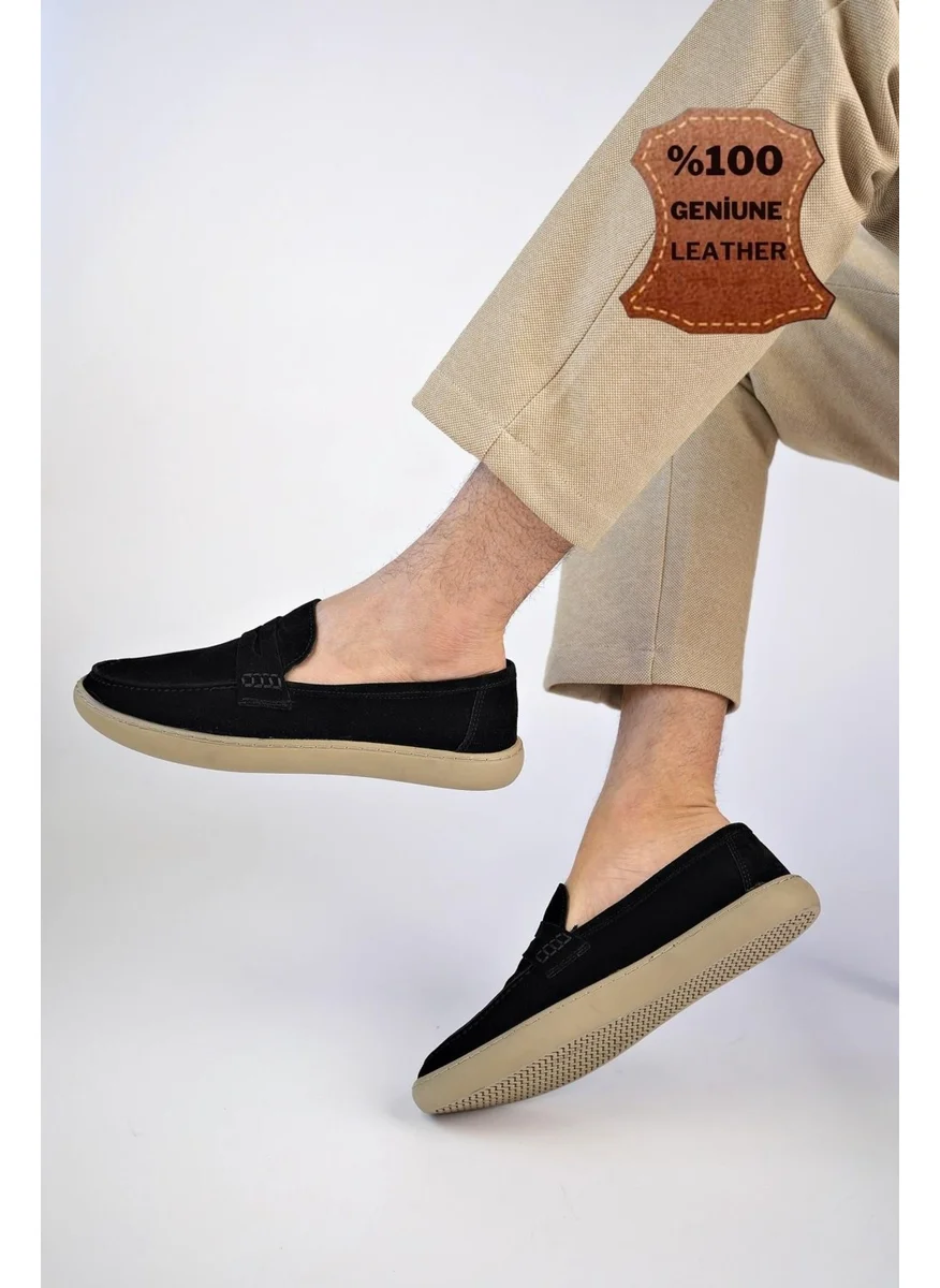 موغو Denzel Guaranteed Daily Classic Leather Casual Comfortable Laceless Men's Shoes