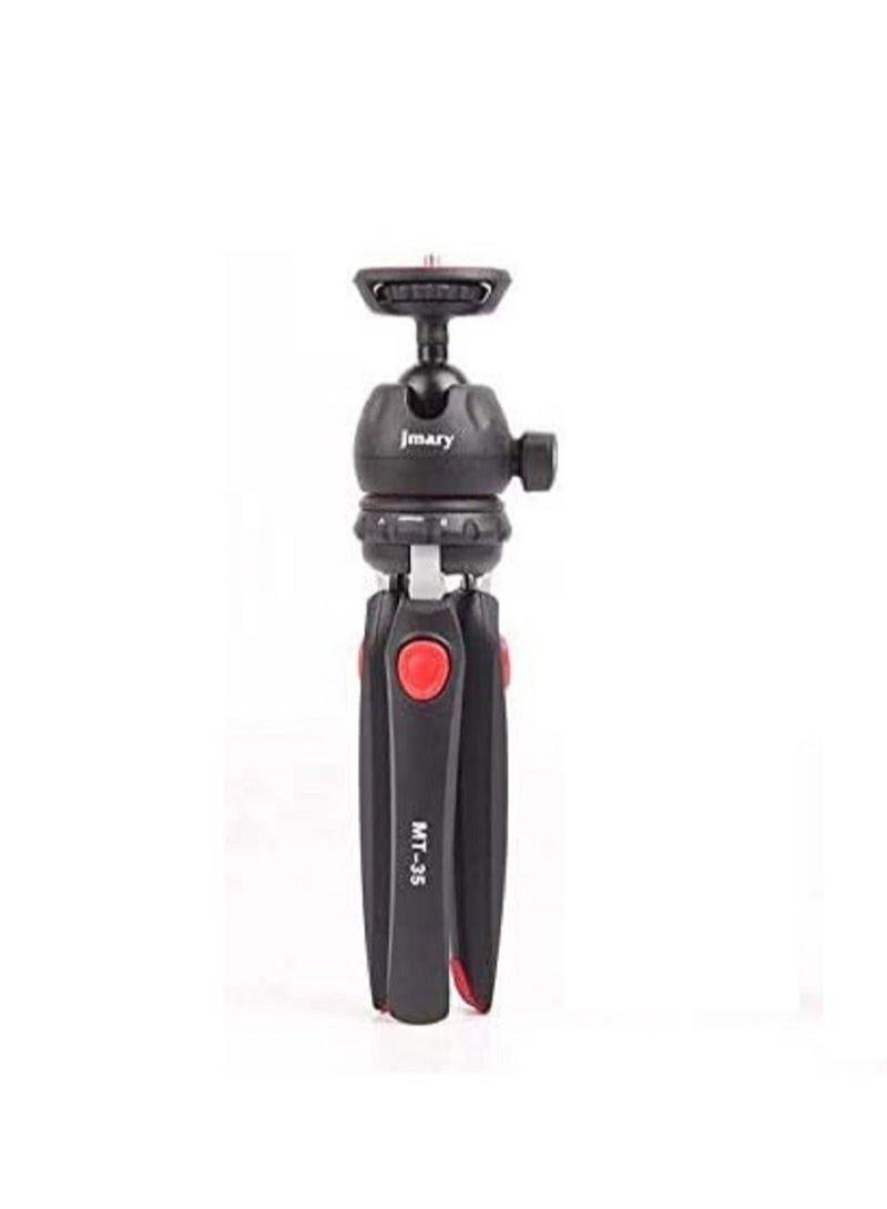 Jmary JMARY PORTABLE TRIPOD MT35 / MT-35, Table Top Mini Portable Fold-able Extendable Tripod Stand for Mobile Phones and DSLR & Digital Cameras - BLACK  - Image 2