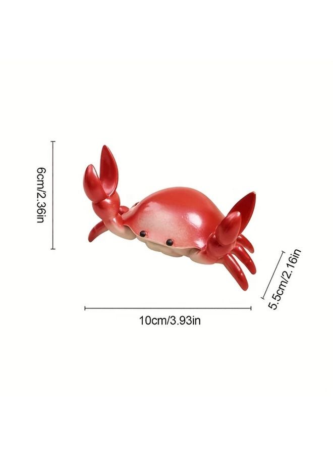 Red Multi Functional Creative Crab Desk Accessories Phone Stand Pen Holder Glasses Rest - Image 3