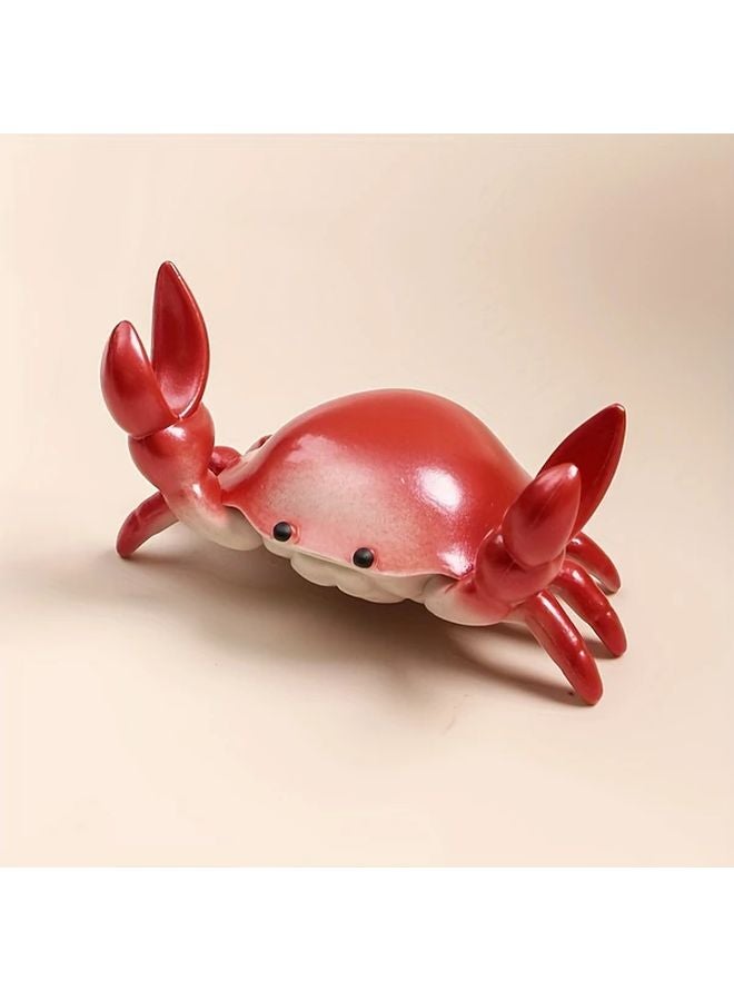 Red Multi Functional Creative Crab Desk Accessories Phone Stand Pen Holder Glasses Rest - Image 1