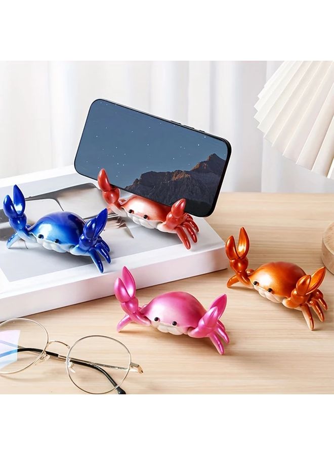 Red Multi Functional Creative Crab Desk Accessories Phone Stand Pen Holder Glasses Rest - Image 2