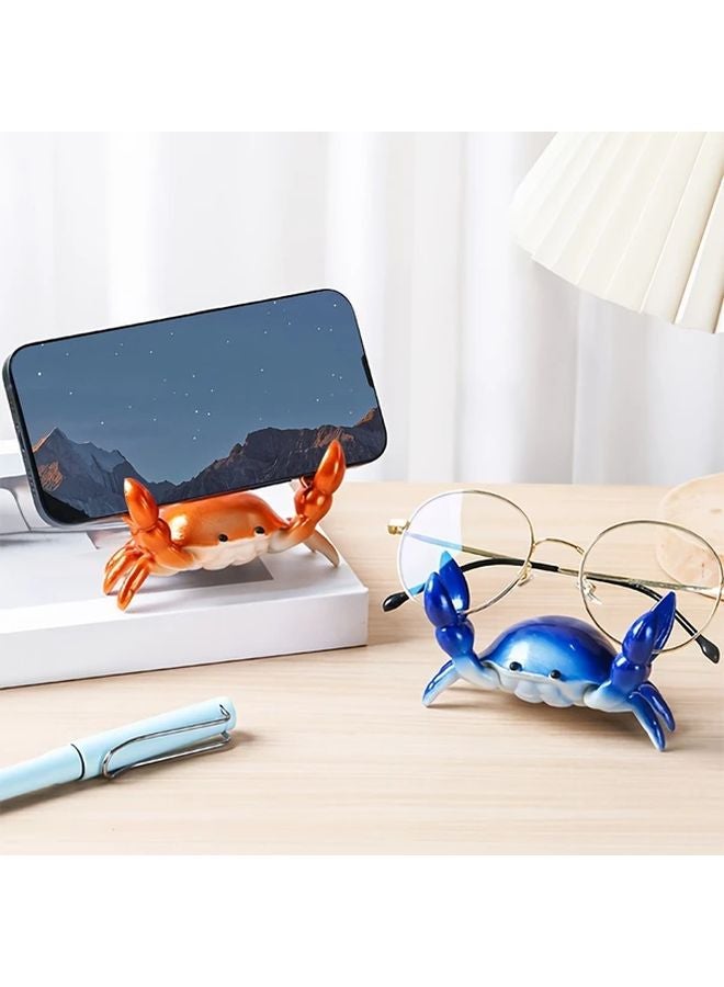 Red Multi Functional Creative Crab Desk Accessories Phone Stand Pen Holder Glasses Rest - Image 5