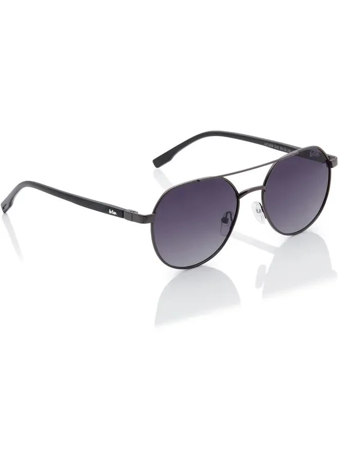 Lee Cooper Polarized Sunglasses Gun Frame Gradient Grey Mirror Lens 56mm  - LC1206C02
