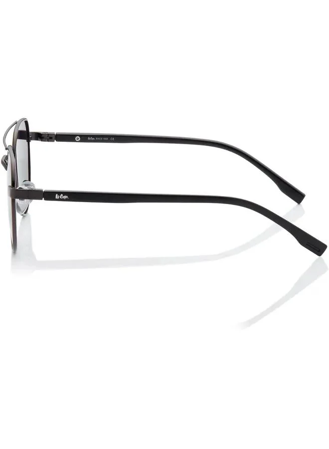 Lee Cooper Polarized Sunglasses Gun Frame Gradient Grey Mirror Lens 56mm  - LC1206C02