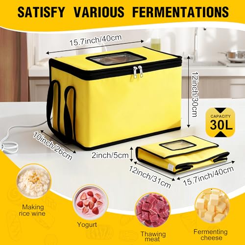GEOYLE 30L Dough Proofer, Folding Bread Proofing with 33-122℉ Temperature & 96h Timer Controller, Sourdough proofing box Heated Fermentation for Making Bread, Yogurt, Natto and Handmade Soap - Image 3